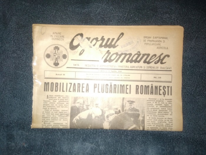 REVISTA OGORUL ROMANESC 14 APRILIE 1940