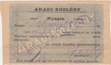 Chitanță veche Arad ziar Aradi K&ouml;zl&ouml;ny &ndash; document maghiar de abonament