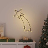 vidaXL Lumini Crăciun Siluetă stea căzătoare 115 LED-uri alb cald 4019605