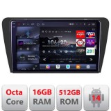 Navigatie Skoda Octavia 3 2013-2020 Edotec Kit-279 8 core QLED 2K 16+512 360 Android Waze USB Navigatie Internet Youtube Radio CarStore Technology