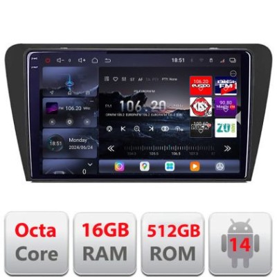 Navigatie Skoda Octavia 3 2013-2020 Edotec Kit-279 8 core QLED 2K 16+512 360 Android Waze USB Navigatie Internet Youtube Radio CarStore Technology foto