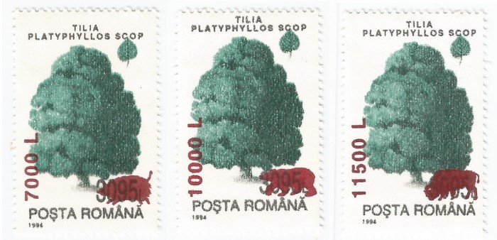 Romania, LP 1534/2000, Specii forestiere - supratipar &quot;animale salbatice&quot;, MNH