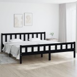 Cumpara ieftin Cadru de pat, negru, 160x200 cm, lemn masiv
