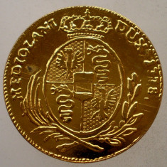 1.849 REPLICA ITALIA MILAN OCUPATIE AUSTRIACA MARIA THERESA 1 DOPPIA 1778