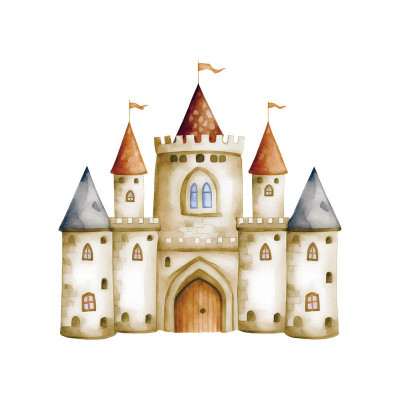 Sticker decorativ Castel, Multicolor, 54 cm, 3457ST foto