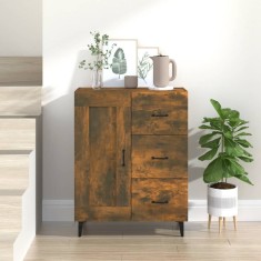 vidaXL Servantă, stejar fumuriu, 69,5x34x90 cm, lemn compozit