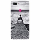 Husa silicon pentru Xiaomi Mi 8 Lite, Abstract Dock Man Grey