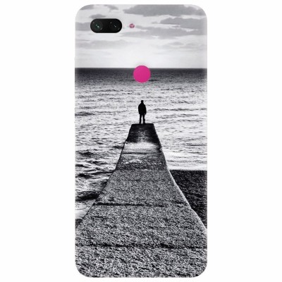Husa silicon pentru Xiaomi Mi 8 Lite, Abstract Dock Man Grey foto