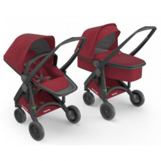 Carucior 2 in 1 Ecologic cu Cadru Negru Cherry foto