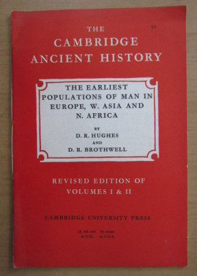 D. R. Hughes - The earliest populations of man in Europe, W. Asia and N. Africa foto