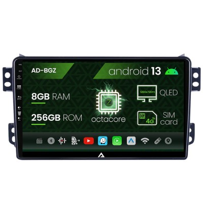 Navigatie Opel Agila Suzuki Splash (2007-2014), Android 13, Z-Octacore 8GB RAM + 256GB ROM, 9 Inch - AD-BGZ9008+AD-BGRKIT388V2 foto