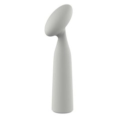 Vibrator DREAMTOYS Nude Luna Mini Wand, din silicon moale și flexibil, 10 funcții de vibrație, lungime 16.2 cm, culoare gri
