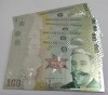 100 Lei 2019 (1 Decembrie) &ndash; Lot 5 bucăți &ndash;Ion C. Brătianu &ndash; Silver Edition &ndash; bancnote ornamentale / suveniruri / educaționale placate cu argint 999&permil;