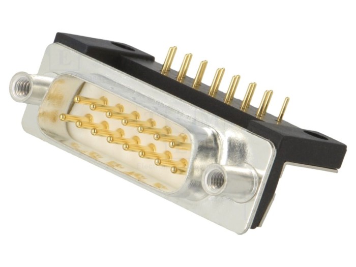 Conector D-Sub 15 pini tată pentru PCB