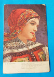 Carte Postala veche - Portret femeie in costum traditional