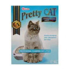 Nisip pentru pisici, Pretty Cat Premium Gold Active Carbon, 6L