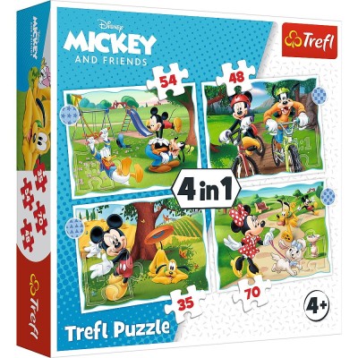 PUZZLE TREFL 4IN1 MICKEY MOUSE ZIUA DEOSEBITA foto