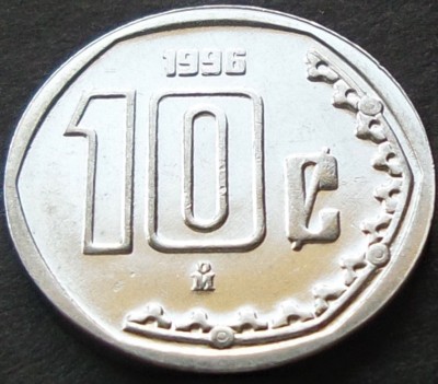 Moneda exotica 10 CENTAVOS - MEXIC, anul 1996 *cod 4958 = UNC foto