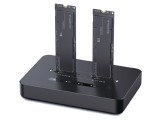 Staţie de andocare USB 3.2 Gen 2x2 neagră pentru SSD M.2