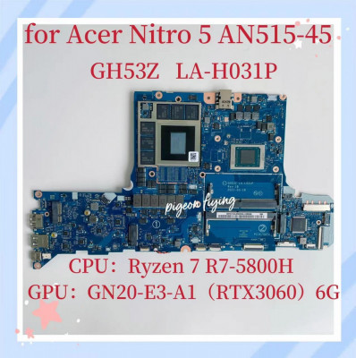 Placa de baza noua pentru Aspire Nitro AN515-45 cod NB.QBR11.A02 Procesor R7-5800H Cip grafic GN20-E5 NVIDIA RTX 3070&amp;nbsp; cu 8GB memorie foto