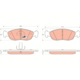 Placute frana Citroen Saxo (S0), Xsara (N1), Xsara Break (N2), Peugeot 106 1 (1a), 206 2 (20a/C), 306 (7b), punte fata, TRW