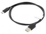 Cablu USB 2.0 A la C aurit 1m negru Fire: Cu, Lanberg