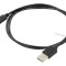 Cablu USB 2.0 A la C aurit 1m negru Fire: Cu