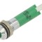 Lampă LED convexă verde 12VDC &Oslash;8mm IP67 &Oslash;5mm