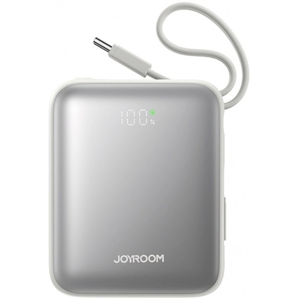 Baterie Externa Joyroom JR-PBF27, 10000mAh, 22.5W, PD, 1 x Lightning - 2 x USB-C, Alba