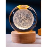 Cumpara ieftin Lampa Decorativa 3D - Minge de Cristal - Luna - 06558