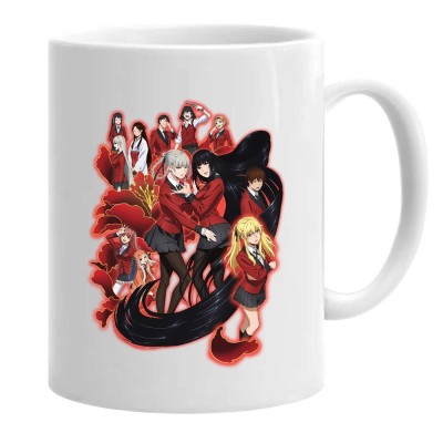 Cana alba personalizata anime kakegurui, INOVATIX&amp;reg;. 330 ml foto