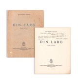 Octavian Goga, Din larg. Poeme postume, 1939, exemplar numerotat, cu dedicația Veturiei Goga pentru Stella și D. D. Roșca