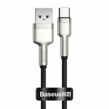 Baseus - Data Cable Cafule Series Metal (CAKF000001) - USB to Type-C, Super Fast Charging, 66W, 6A, 25cm - Black