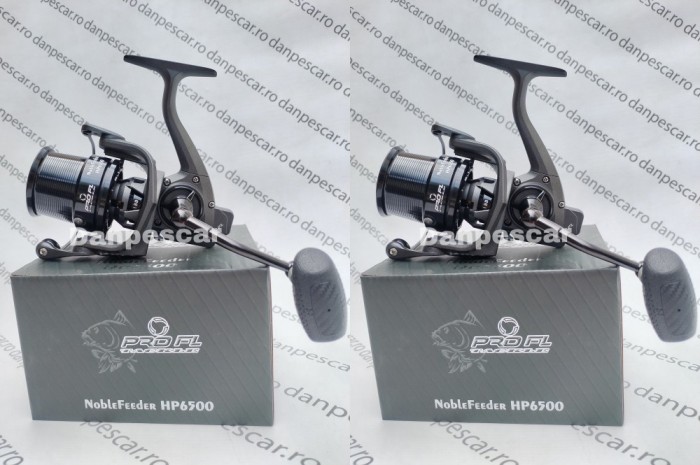 SET 2 Mulinete Feeder si Crap PRO FL NOBLE HP6500 cu tambur Long Cast