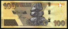 ZIMBABWE 100 dollars 2020 necirculata foto