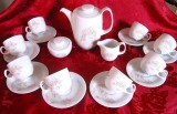 SERVICIU CAFEA PORTELAN ARZBERG MODEL SECUNDA CEAINIC CESTI FARFURII 19 PIESE