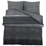 Cumpara ieftin Set cu husa de pilota, gri inchis, 200x200 cm, bumbac