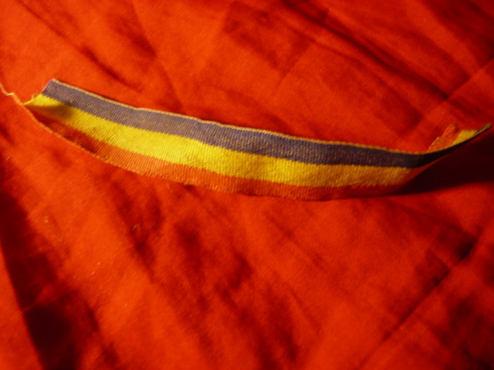 Panglica Tricolor - miniatura pt medalii ,L= 14cm