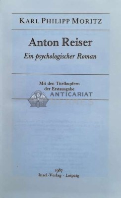 Anton Reiser Ein psychologischer Roman - 1987 - Karl Moritz (T107) foto