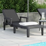 Cumpara ieftin Șezlong reglabil &icirc;n &icirc;nălțime &icirc;n 4 direcții, 155,5x57x28 cm, PP