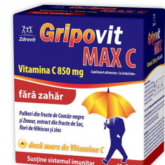 Gripovit max c vitamina c 850mg fara zahar 10dz