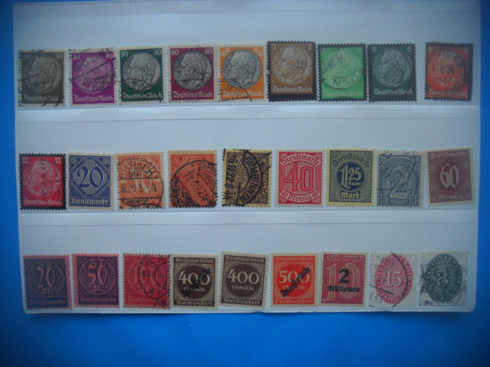 HOPCT LOT NR 489 GERMANIA REICH 27 TIMBRE VECHI STAMPILATE