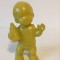 Jucarie veche vintage figurina bebe bebelus, vinil galben, 10 cm