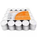Set 100 lumanari pastila 3 ore, fara miros, &icirc;n suport metalic