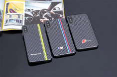 Husa Luxury Design Exclusive Cars BMW M AMG S LINE RS Carbon iPhone X Rezistenta foto