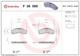 BREMBO P 56 069 PRIME LINE set placute frana,frana disc