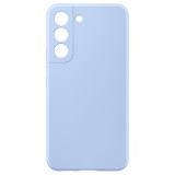 Husa din silicon compatibila cu Samsung Galaxy S22 cu protectie la camera, silk touch, interior din catifea, Sky Blue, Oem