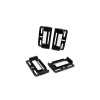 Set 4 Suporti Numar Inmatriculare Auto TIGER SLIM Negru, Universal, Fara Rama, Plastic Rezistent