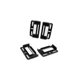 Set 4 Suporti Numar Inmatriculare Auto TIGER SLIM Negru, Universal, Prindere Fixa, Fara Rama