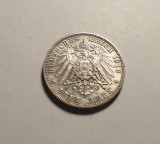 Moneda Germania 3 Mark 1913, Saxonia, Bătălia de la Leipzig, UNC